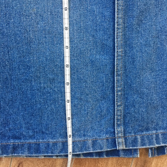 Vintage 1970s Denim Midi Skirt XS - Picture 5 of 8